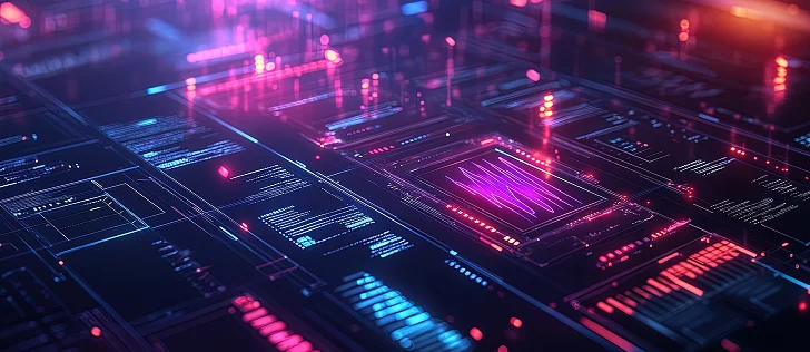 image of illuminated circuitry
